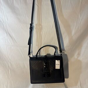 ALDO Black Quilted Crossbody Bag